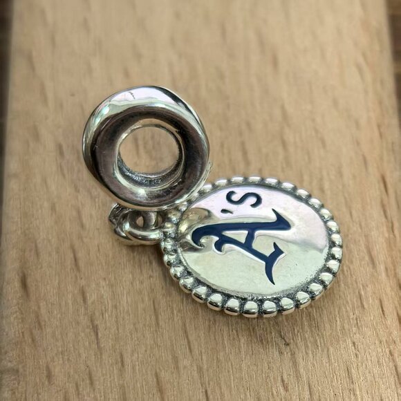 Pandora Oakland Athletics Dangle Charm, S925 Silver Bracelets - Picture 3 of 4